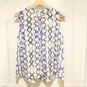 ⭐️ Rebecca Taylor Silk Sleeveless Printed Blouse 4